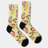 Fun & Funny Custome Yellow Banana Face Crew Socke (Rechts)