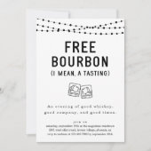 Fun Funny Free Bourbon Degustation Party Einladung (Vorderseite)