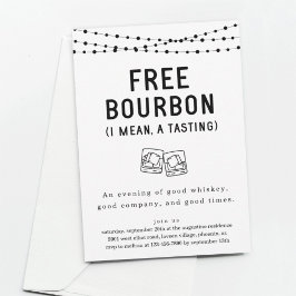 Fun Funny Free Bourbon Degustation Party Einladung