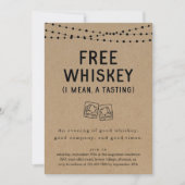 Fun Funny Free Whiskey Degustation Party Einladung (Vorderseite)