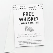 Fun Funny Free Whiskey Degustation Party Einladung