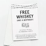 Fun Funny Free Whiskey Geburtstagsparty Einladung<br><div class="desc">Freie Whiskey Geburtstagsfeier Einladung - Eine lustige Einladung für eine lustige Geburtstagsfeier.</div>