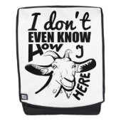 Fun Funny Goat Pub Cooler Text Design-Backpack Rucksack (Vorderseite)