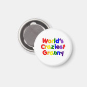 Fun Funny Grandmütter : Die verrückteste Großmutte Magnet (Vorderseite/Rückseite)