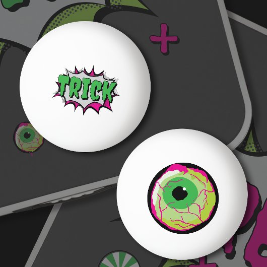 Fun Funny Halloween 'Trick' mit 'Zombie Eyeball' Tischtennisball