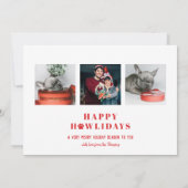 Fun Furry und Helle Moderne Pet Pun Holiday Card Einladung (Rückseite)
