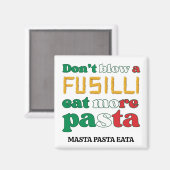 Fun Fusilli Pasta versperrt kein FUSILLI Italien Magnet (Vorderseite/Rückseite)
