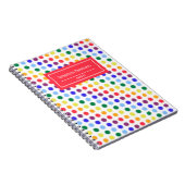 Fun Fuzzy Rainbow Dots Personalisiert Notizblock (Rechte Seite)
