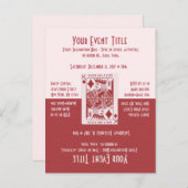 Fun Game Night Party Einladungspostkarte (Vorne/Hinten)