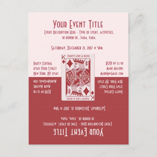 Fun Game Night Party Einladungspostkarte (Vorderseite)