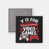 Fun Gamer Valentinstag Boys Vis für Videospiele Magnet (Vorderseite/Rückseite)