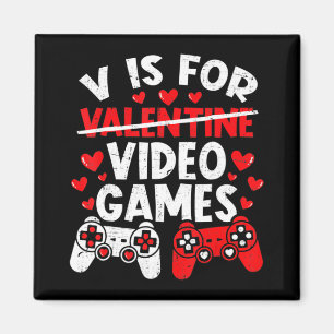 Fun Gamer Valentinstag Boys Vis für Videospiele Magnet