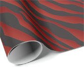 Fun Garnet Red Zebra Stripter Jedem Anlass Geschenkpapier (Rolleneckpunkt)