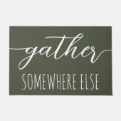 Fun Gather irgendwo anders Green Introvertiert Fußmatte (Vorderseite)