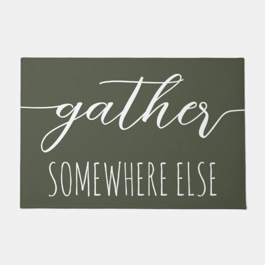 Fun Gather irgendwo anders Green Introvertiert Fußmatte (Vorderseite)