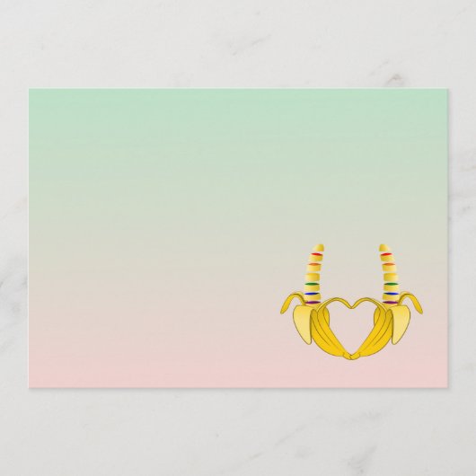 Fun Gay Banana Heart Wedding (Vorderseite)