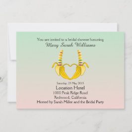 Fun Gay Banana Herz Bridal Dusche Einladung