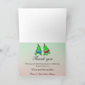 Fun Gay Pair Hochzeit von Birnen Dankeskarte (Innenseite)