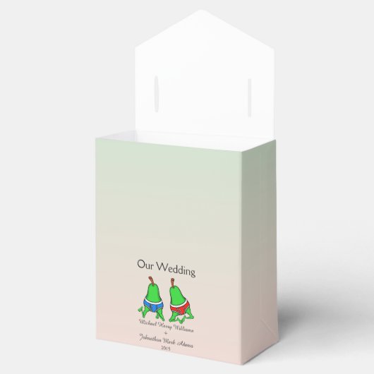 Fun Gay Pair oder Birnen Gastgeschenk Hochzeit Geschenkschachtel (Geöffnet)
