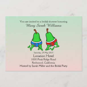 Fun Gay Pear Bridal Dusche Einladung