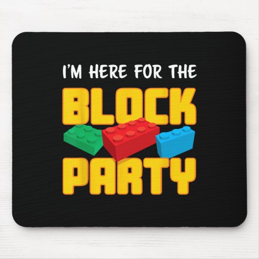 Fun Gebäude Blockblockiert Party vor k Männer Frau Mousepad (Vorne)