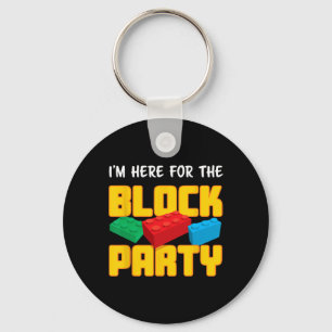 Fun Gebäude Blockblockiert Party vor k Männer Frau Schlüsselanhänger