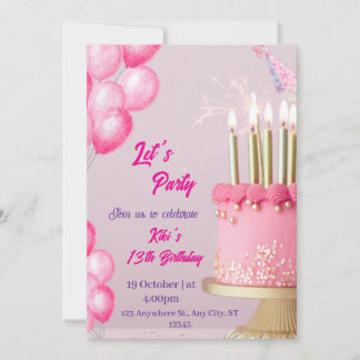 Fun Geburtstag Grußkarte Design mit Balloons Einladung