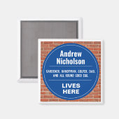 Fun Gedenkwand Wand Plaque Magnet (Vorderseite/Rückseite)