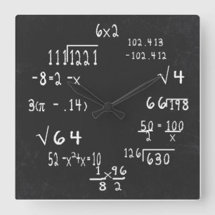 Fun Geek Math Quadratische Wanduhr
