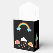 Fun Gefallen Box W/Umbrellas, Regen & Regenbogen Geschenkschachtel (Geöffnet)