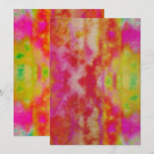 Fun Gefärbte Krawatte Danke Karte (Vorne/Hinten)