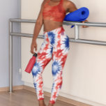 Fun Gefärbte Krawatte Muster rot blau Leggings<br><div class="desc">Dieses Design kann personalisiert werden, indem Sie die Option Anpassen auswählen, um Text hinzuzufügen oder andere Änderungen vorzunehmen. Wenn dieses Produkt die Möglichkeit hat, das Design auf einen anderen Gegenstand zu übertragen, stellen Sie bitte sicher, dass das Design bei Bedarf angepasst wird. Kontaktieren Sie mich unter colorflowcreations@gmail.com , wenn Sie...</div>