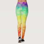 Fun Gefärbte Krawatte Rainbow Yoga Leggings (Rückseite)