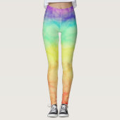 Fun Gefärbte Krawatte Rainbow Yoga Leggings (Vorderseite)