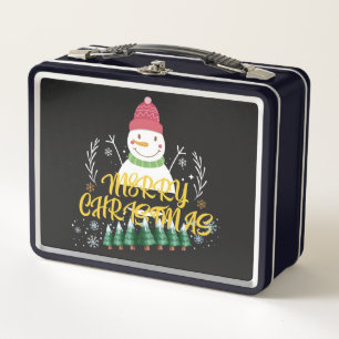 Fun gefüllt Weihnachtsdesign Metall Brotdose