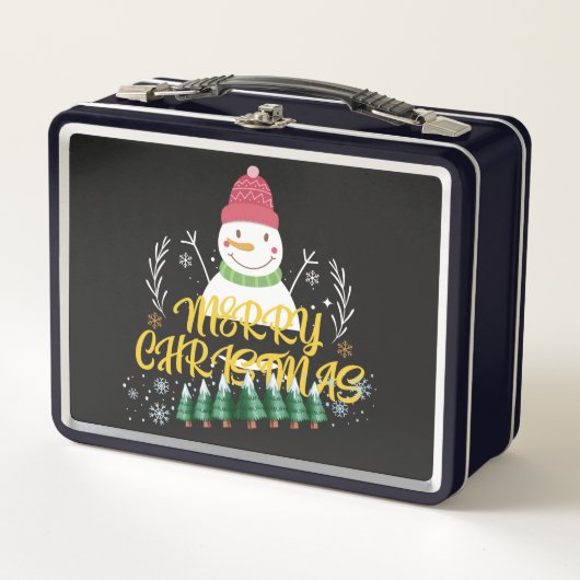 Fun gefüllt Weihnachtsdesign Metall Brotdose (Vorderseite)