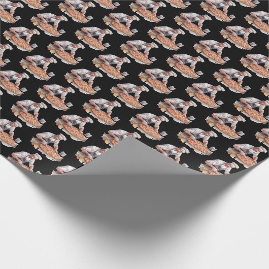 Fun gekacheltes Backpizza-Party Geschenkpapier (Ecke)