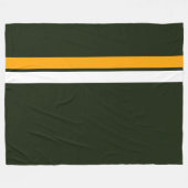 Fun-gelb-weiße Top-Racing-Streifen auf fett grün Fleecedecke (Vorderseite (Horizontal))