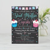 Fun Gender Reveal Party Einladung (Stehend Vorderseite)