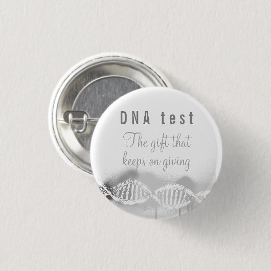 Fun Genealogy DNA Test das Geschenk Behalte geben Button (Vorne & Hinten)