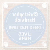 Fun General Practitioner Wall Plaque Style Glasuntersetzer (Rückseite)