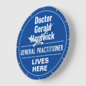 Fun General Practitioner Wall Plaque Style Große Wanduhr (Winkel)