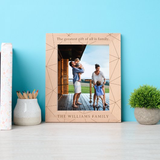 Fun Geometric | Familienname und Angebot Geätzte Rahmen