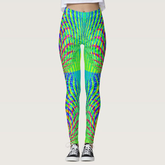 Fun Geometric Illusion Leggings (Vorderseite)