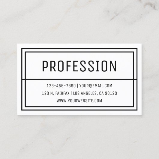 Fun Geometric Modern Initials & Name Visitenkarte (Rückseite)