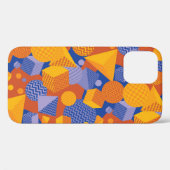 Fun Geometric Orange Violet Muster Case-Mate iPhone Hülle (Rückseite (Horizontal))