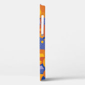 Fun Geometric Orange Violet Muster Case-Mate iPhone Hülle (Rückseite / Links)