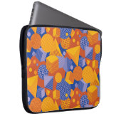 Fun Geometric Orange Violet Muster Laptopschutzhülle (Vorne Rechts)