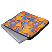 Fun Geometric Orange Violet Muster Laptopschutzhülle (Vorne Knopf)