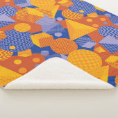 Fun Geometric Orange Violet Muster Sherpadecke (3/4)